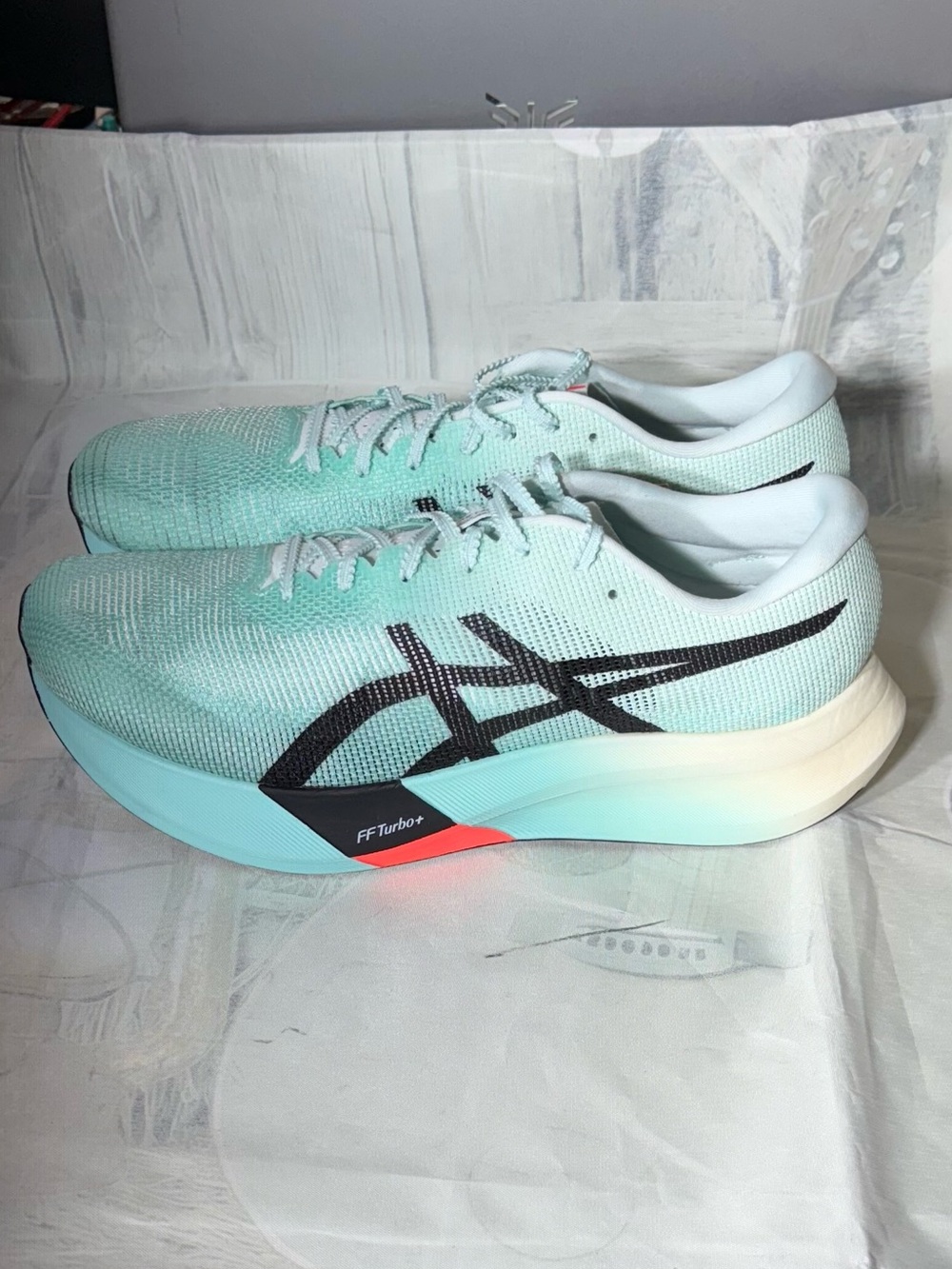 Asics METASPEED EDGE PARIS Running Shoes Illuminate Mint / Black Size 11.5 Men